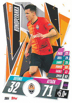 Yevhen Konoplyanka Shakhtar Donetsk 2020/21 Topps Match Attax CL #SHA04